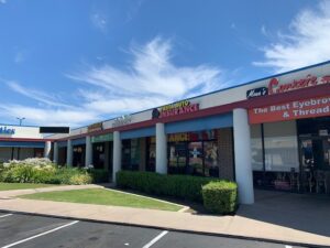 Retail strip mall in Bakersfield California view 2